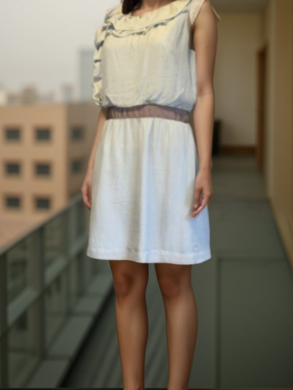 Ann Taylor LOFT Sleeveless Fit & Flare Silk Dress Size 4 mint green